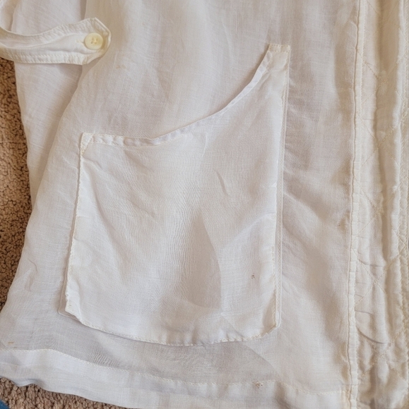 Anthropologie Lilka Oversized White Zip Up Top XS/S - Picture 5 of 11